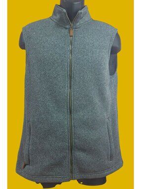 Vineyard Vines Mens Gray Polyester Full Zip Vest Medium